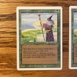 MTG: 2X Fastbond Rare Revised (3rd Ed) M/NM - Vintage Magic The Gathering - Image 2