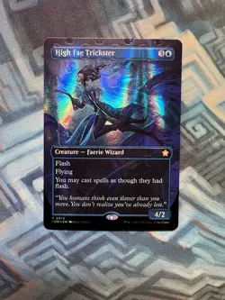 MTG Borderless Mana Foil High Fae Trickster NM Unplayed Foundations - Image 1