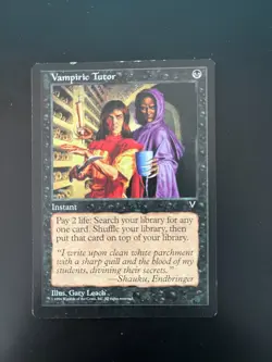 MTG Vampiric Tutor Visions - 79ef - See picts for condition - Image 1
