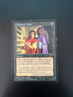 MTG Vampiric Tutor Visions - 76e7 - See picts for condition - Image 1