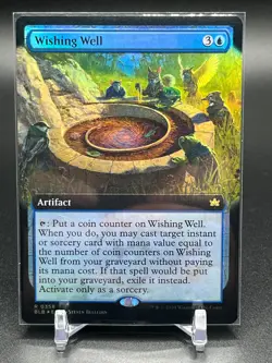 MTG Wishing Well 0358 Bloomburrow Rare Foil Extended Art Artifact - Image 1