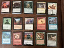 1030 CARD MAGIC THE GATHERING LOT | LP | UNCOMMOM COMMON LAND TOKENS FOIL LOT A - Image 4