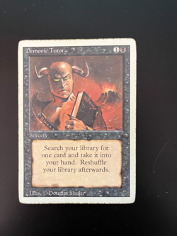 MTG - 1993 - Unlimited - Demonic Tutor - See picts for condition - Image 1