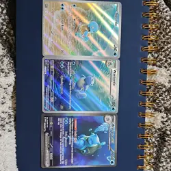 Pokemon TCG Nintendo Squirtle, Wartortle, Blastoise GX Holo Lot - 3 Cards - Image 1