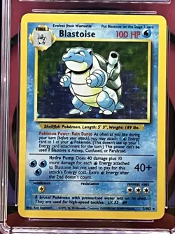 Pokemon TCG Blastoise 7.5 CGC - 1999 WOTC Base set *Excellent condition NM+* - Image 3