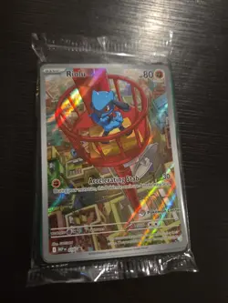 Pokemon TCG Riolu Black Star Promo 010 Mega Evolutions Pokemon Center Exclusive - Image 1