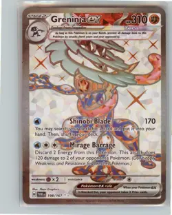 Greninja ex - 198/167 Ultra Rare SV06: Twilight Masquerade Pokemon TCG NM - Image 1