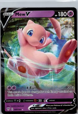 Pokemon TCG Mew V 69/189 Darkness Ablaze Holo NM - Image 1