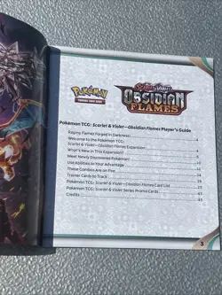 Pokemon TCG Obsidian Flames ETB Player’s Guide Booklet Scarlet & Violet - Image 3