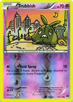 POKEMON Trubbish #56/122 Reverse Holo XY - BREAKpoint NM - Image 1