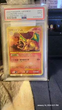 Pokemon TCG Charizard #092/092 Stormfront 1st Edition Holo PSA 9 Japanese - Image 1