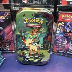 Pokemon TCG Prismatic Evolutions Mini Tin Leafeon Sealed - Image 1