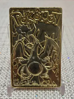 1999 Pokemon 23K Gold Plated Charizard Burger King w/COA (No Original Case) LP - Image 2