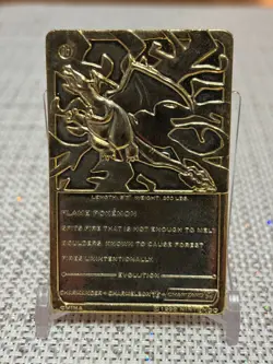 1999 Pokemon 23K Gold Plated Charizard Burger King w/COA (No Original Case) LP - Image 3