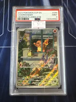 2023 POKEMON SVP EN-SV OBSIDIAN FLAMES ETB PROMO #044 CHARMANDER PSA 9 - Image 1