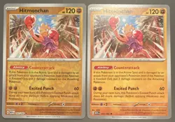 Pokemon TCG Hitmonchan Scarlet & Violet 151 107/165 Reverse Holo - Image 1