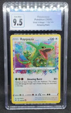 2020 Pokemon Rayquaza Amazing Rare 138/185 Vivid Voltage GEM MINT 9.5 - Image 1