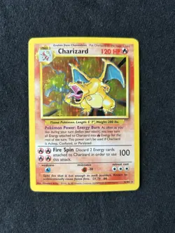 Pokemon CHARIZARD TCG Base Set 4/102 Holo Rare LP CONDITION!! - Image 1