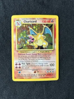 Pokemon CHARIZARD TCG Base Set 4/102 Holo Rare MP - Image 1