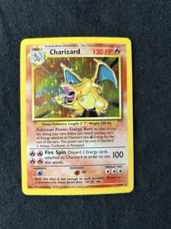 Pokemon CHARIZARD TCG Base Set 4/102 Holo Rare LP CONDITION!! - Image 1