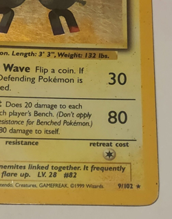 Magneton 9/102 Holo Rare Unlimited Base Set Pokemon x1 HP/DM - Image 5