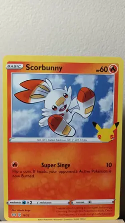 Scorbunny [NM] - Pokemon TCG McDonalds 25th Anniversary 16/25 [Promo] - Image 1