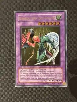 YUGIOH! Elemental Hero Flame Wingman TLM-EN035 Ultimate Rare 1st Edition NM - Image 1