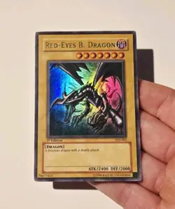 Yugioh Red-Eyes Black Dragon SDJ-001 Ultra Rare 1st Edition HP - Image 3