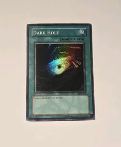 Yugioh Dark Hole LOB-052 Super Rare Vintage "Magic" NM - Image 1