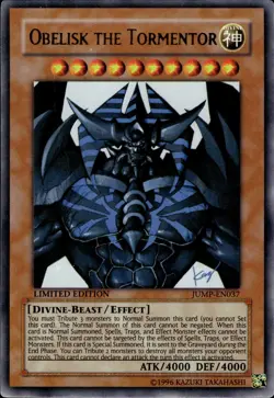 Obelisk The Tormentor - Ultra Rare Limited Edition JUMP-EN037 - HP - YuGiOh - Image 1