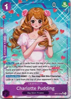 Charlotte Pudding Alternate Art OP11-070 A Fist of Divine Speed One Piece Englis - Image 1