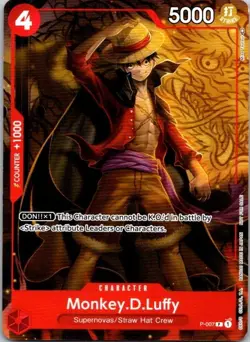 Monkey D Luffy P-007 Promo PR Tournament Pack Vol. 1 One Piece Card English - Image 1