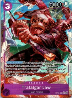 One Piece CCG Awakening Of The New Era OP05 Trafalgar Law OP05-069 SR Alt Art - Image 1
