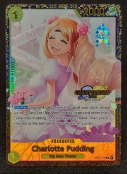 One Piece 2024 Charlotte Pudding Championship OP03-112 R Near Mint NM - Image 1