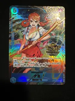 One Piece Card Game Nami OP11-054 SR Parallel 3rd Anniversary Promo Japanese - Image 1