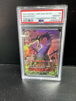 Maleficent Monstrous Dragon (Store Championship) 5 Disney Lorcana PSA10 - Image 1