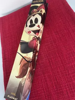 Disney Lorcana Parks Exclusive Mickey & Minnie Foil Playmat Sealed - Image 2
