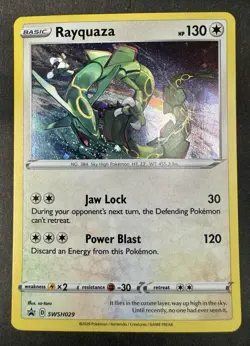 Rayquaza SWSH029 Black Star Promo Cosmos Holo Pokemon Trading Card Game NM - Image 1