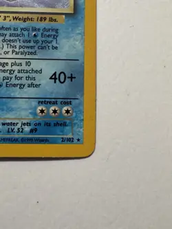 Blastoise Base Set Holo Rare Card 002/102 Pokemon TCG - Image 5