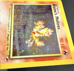 Pokemon TCG Blaine's Moltres Gym Heroes Holo Card Ungraded Rare 1/132 - Image 4