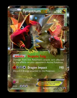 2015 Pokemon TYRANTRUM EX Black Star Promo HOLO Foil Rare XY Set Card #XY70 NM - Image 1