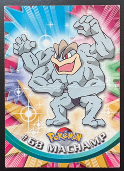 Pokemon TCG Topps Machamp #68 Blue Logo Holo Card TV Animation Edition HP - Image 1
