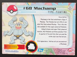 Pokemon TCG Topps Machamp #68 Blue Logo Holo Card TV Animation Edition HP - Image 2