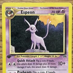 Espeon 20/75 2001 Neo Discovery 1st Edition Pokemon Card Non Holo Vintage WotC - Image 3