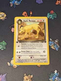 Pokemon Cards Dark Persian 42/82 Team Rocket FIRST EDITION - (NM-) - Image 1