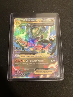 Pokemon TCG Roaring Skies M Rayquaza EX XY Card 61/108 Ultra Holo Rare 2015 - Image 1