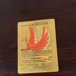 Pokemon Ho-Oh V Gold Metal Foil Basic Collectible Card English Standard - Image 1