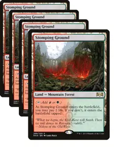 Magic MTG Ravnica Allegiance PLAYSET 4x Stomping Ground x4 NEAR MINT NM - Image 1