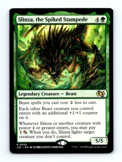 #55 2024 Foundations Jumpstart J25 * Slinza, the Spiked Stampede Rare - Image 1