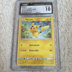 Pokemon TCG CGC 9 Scyther Jungle Holo CGC 10 Pikachu Deck #2 Lot (2) - Image 4